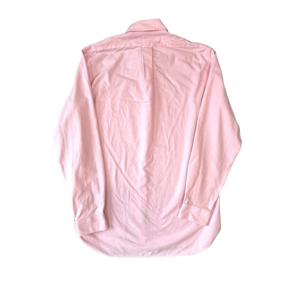 Lands End Men's No Iron Supima Buttondown Dress Shirt. Pink 16 1/2 - 37T #1211 - Picture 3 of 8